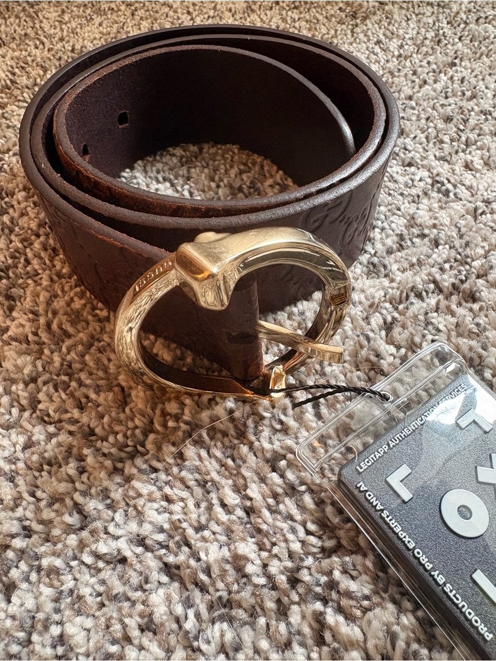 🤎 Authentic Gucci Brown Leather Horsebit Belt — Gold Hardware